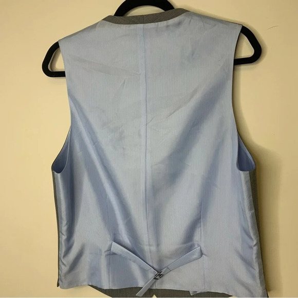 Banana Republic Grey Check Plaid Tailored Fit Vest Sport Coat Blazer Size 40R/S - Picture 4 of 16